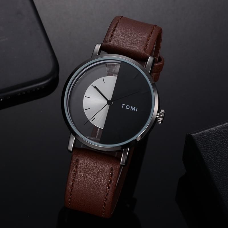 Coffee Tomi Half Dial Watch