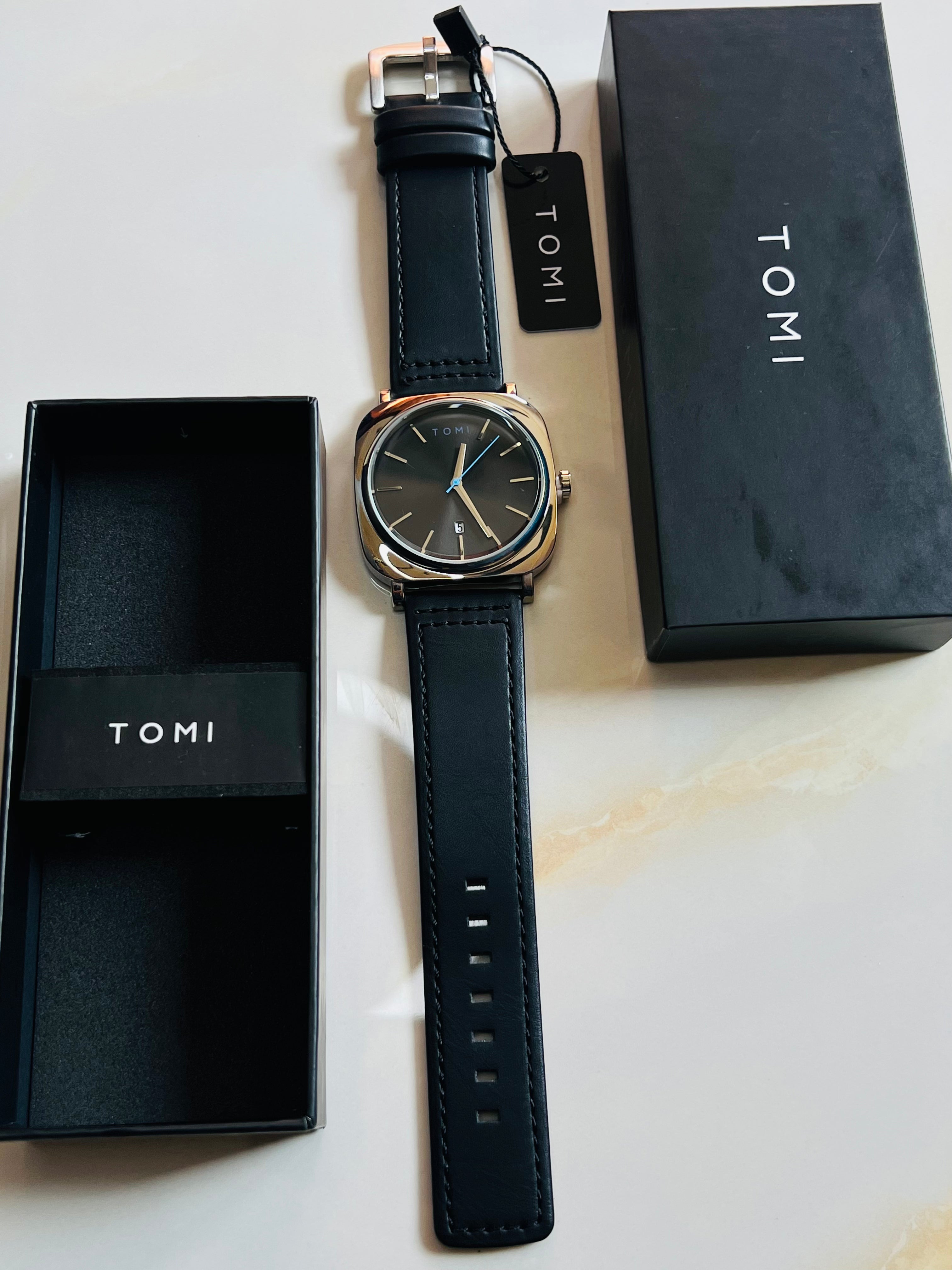 Tomi Black Silver Business Class Watch