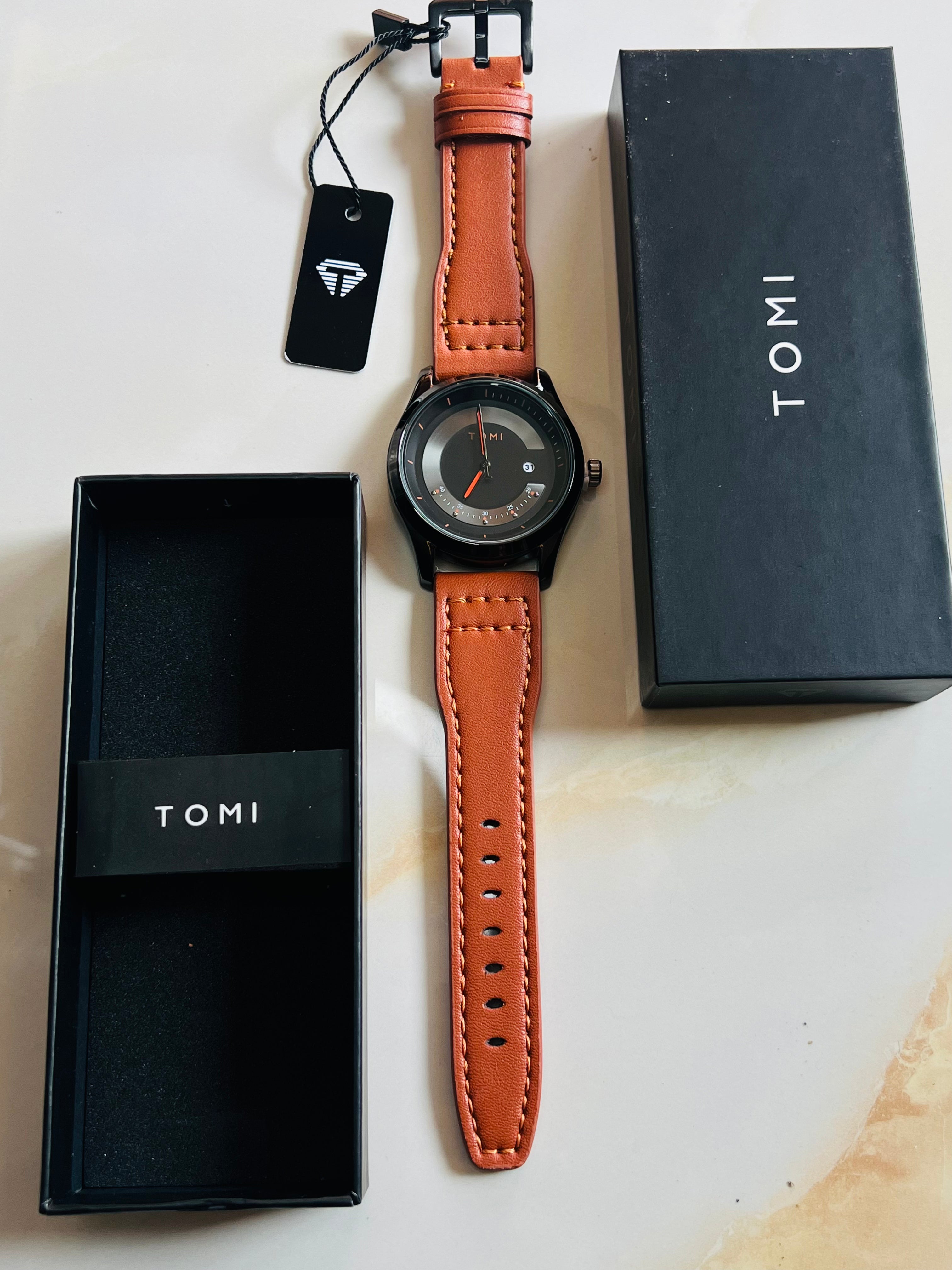 Tomi Brown Black Royal Dial Watch