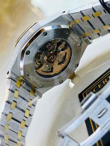 AP Two Tone Automatic Black Dial Super Clone Watch