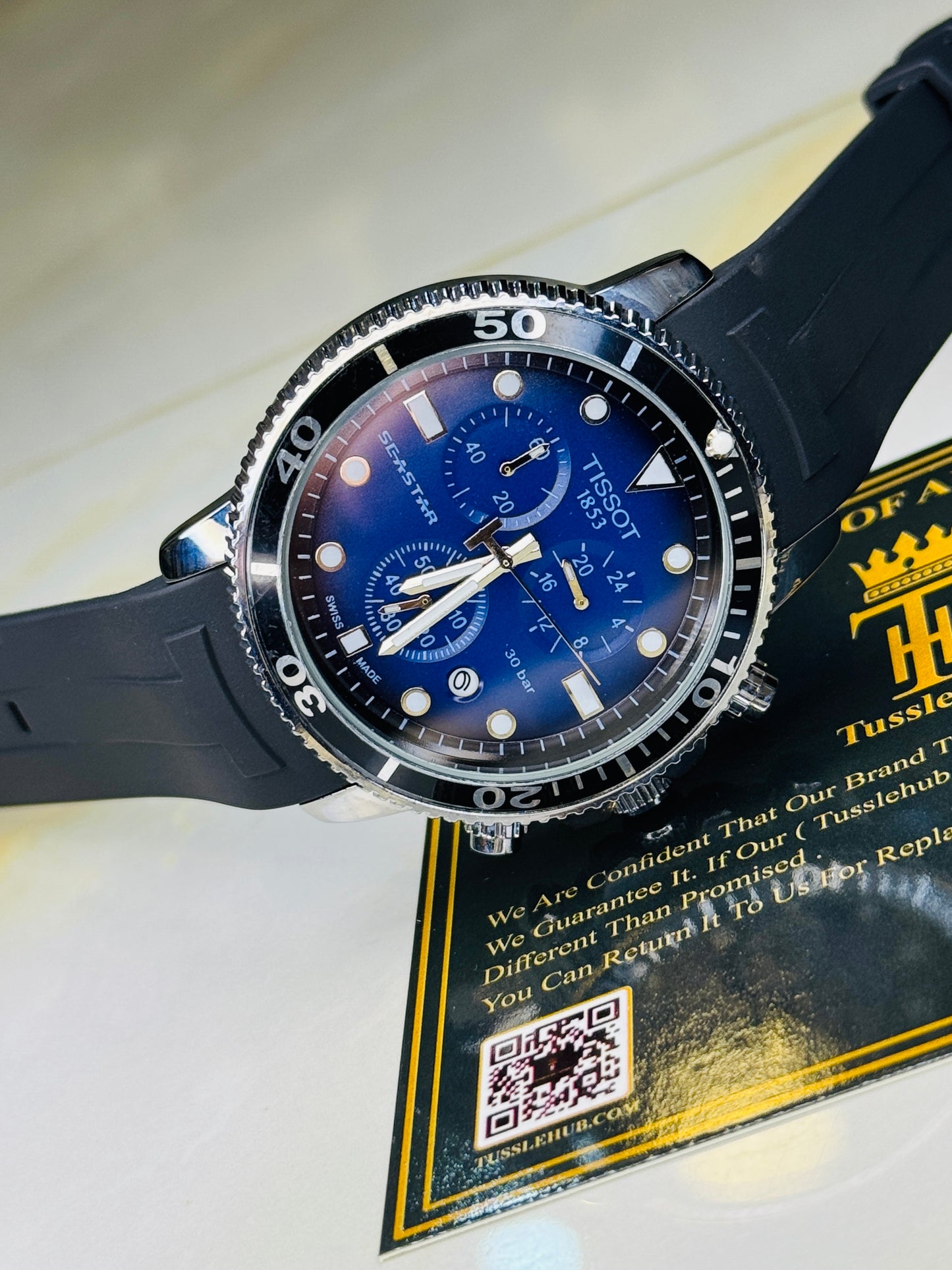 Black Sapphire Tissot Sea Star Chronograph Watch