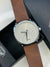 Tomi Brown Grey Sleek Dial Watch