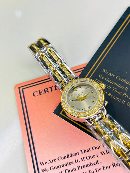 Bella Two Tone Diamond Dial Watch For Her