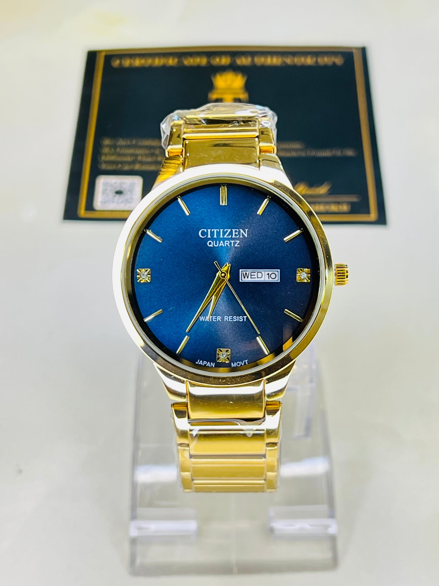 Gold Navy Axiom Couple Watch