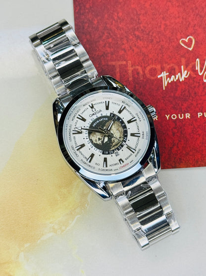 Silver White Earth Face Aqua Terra Watch