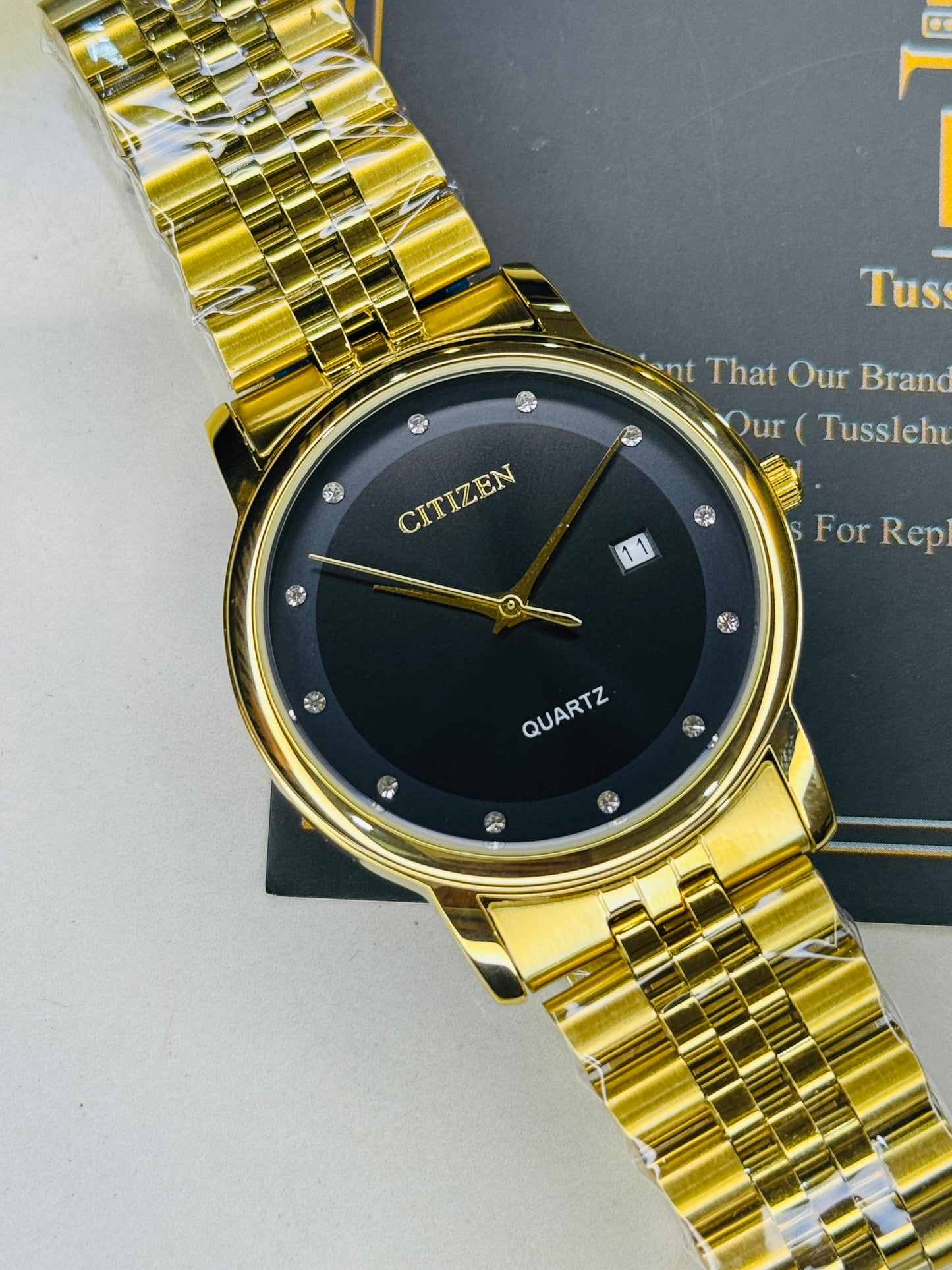 Gold Black Citizen Prestige Watch