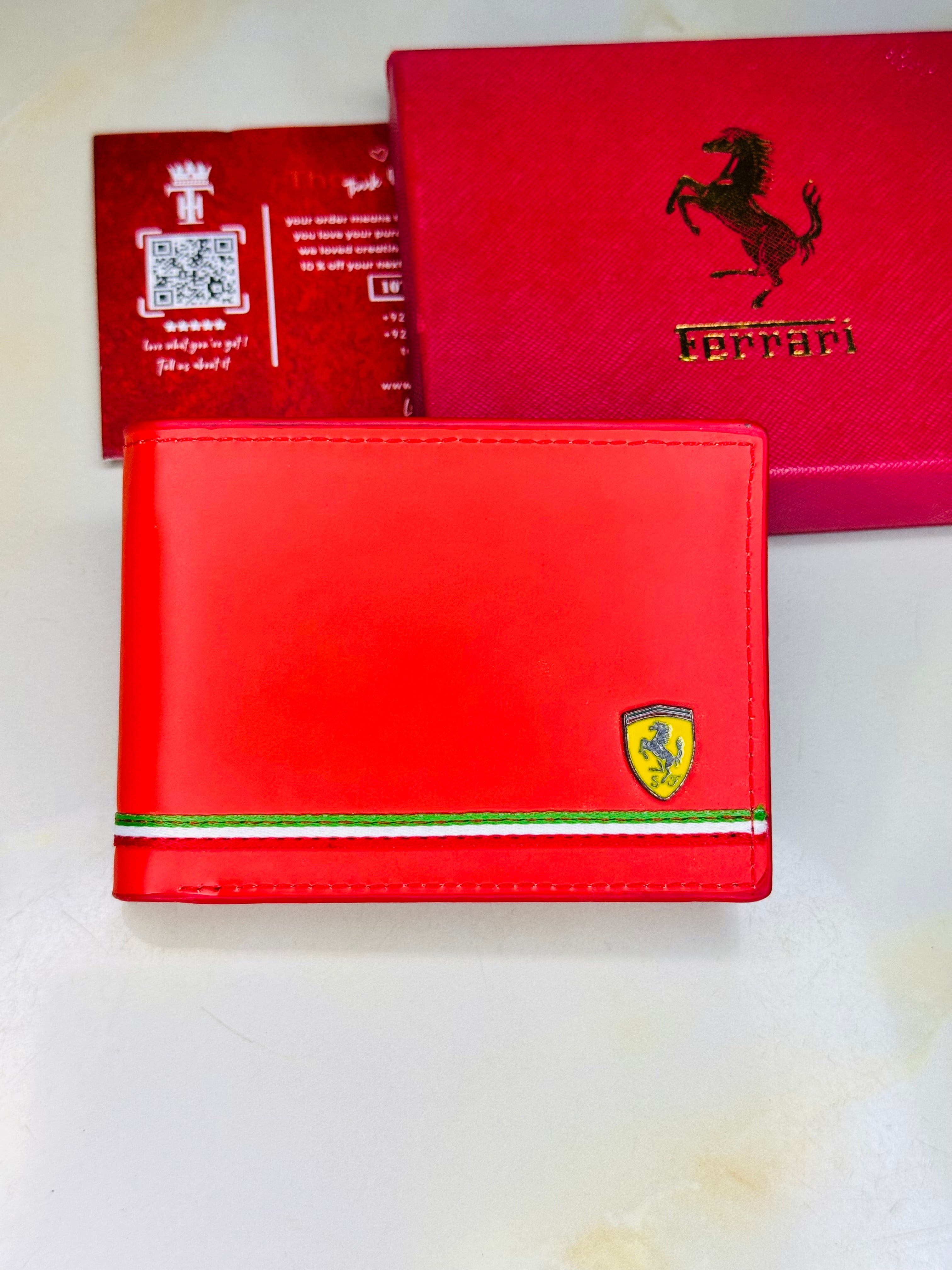 Ferrari Red Matte Wallet