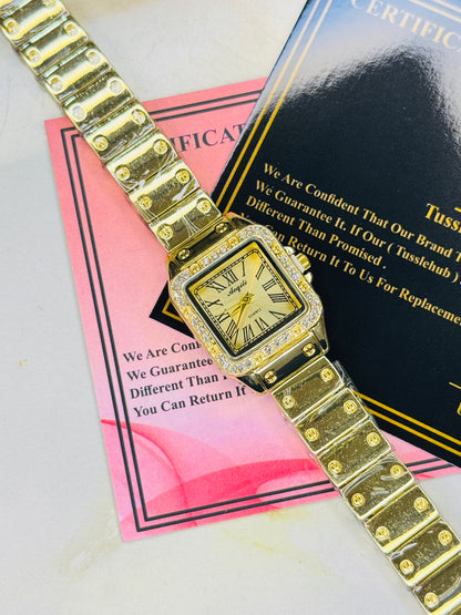 Gold zircon Santos Watch For Her