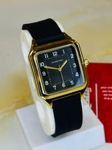 All Black Slim Square Universe Point Watch