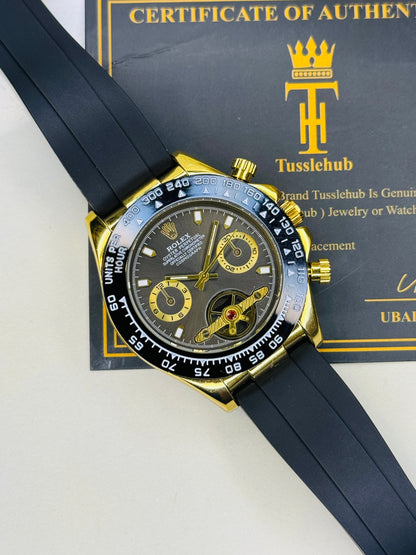 Skeleton Daytona Gold Black Watch