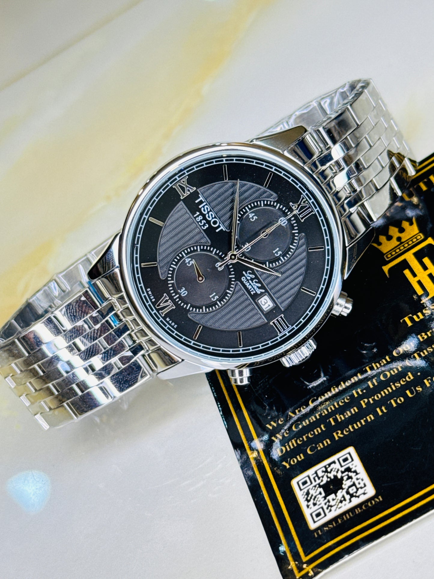 Le Lode Silver Chain Chronograph Dial Tissot Watch