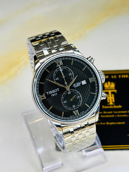 Le Lode Silver Chain Chronograph Dial Tissot Watch