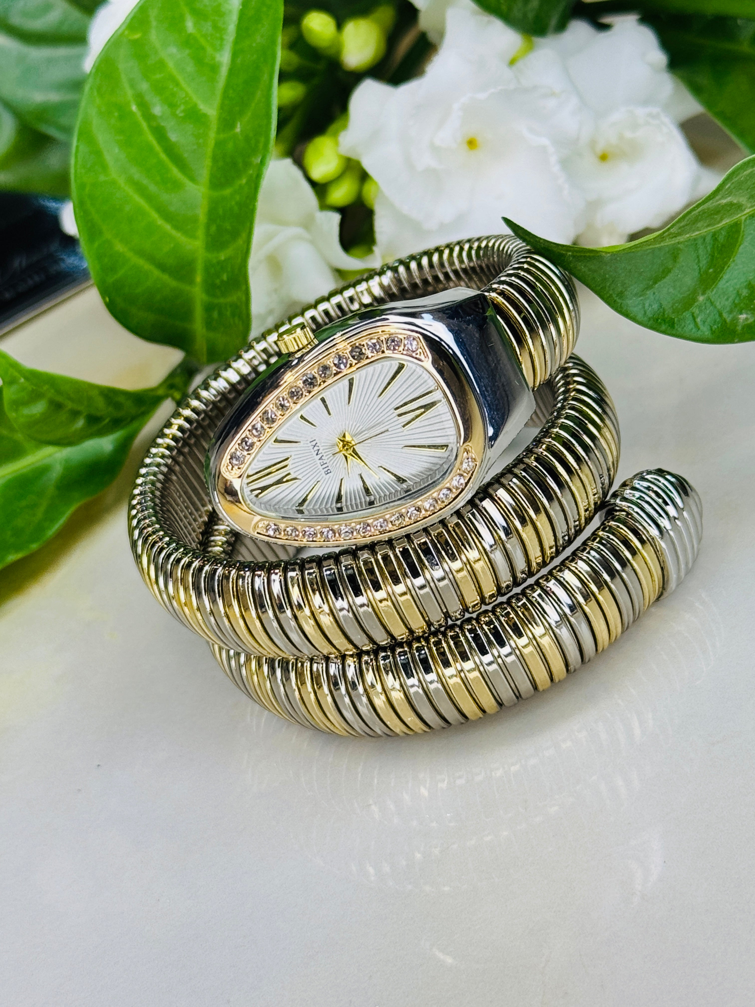 Two Tone Serpentine Watch For Her