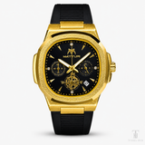 Matturi Black White Silicone Chronograph Watch