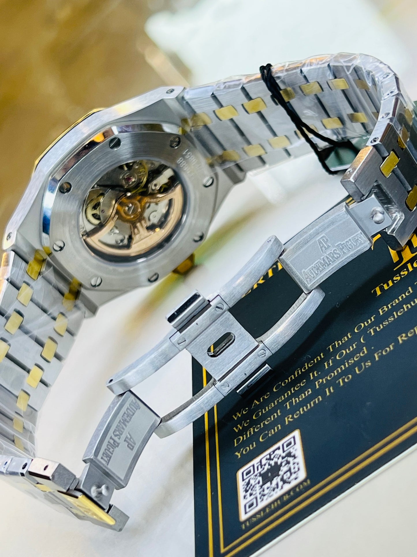 AP Two Tone Automatic Black Dial Super Clone Watch