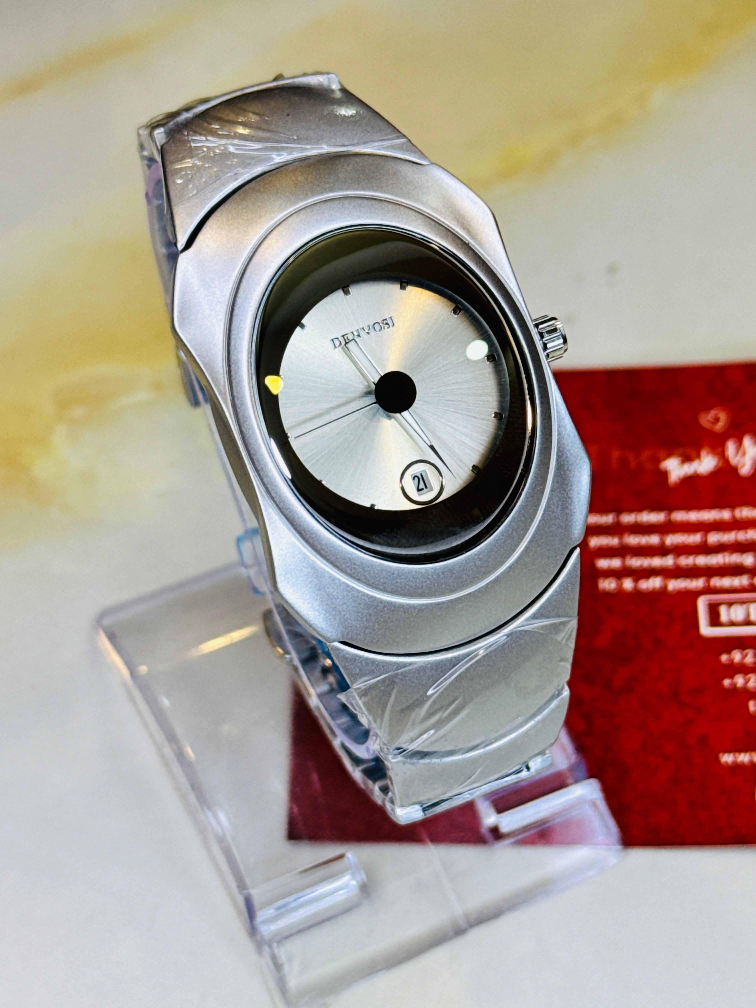 Silver White Matrix Watch