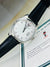 Black White Leather Strapped Arm@ni Master Clone Watch