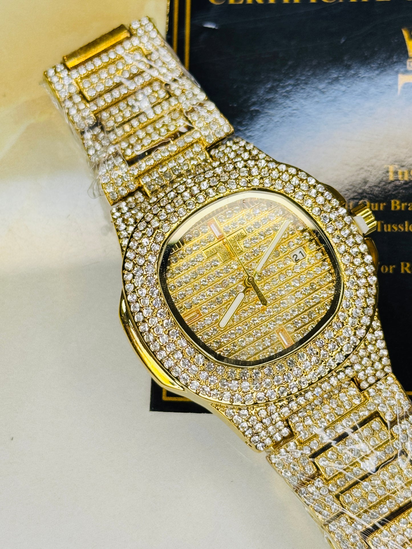 Gold Iced Out PP Branded Premium Watch