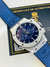 Minimal Blue Sapphire Silver Metal Dial Super Clone Chronograph Watch