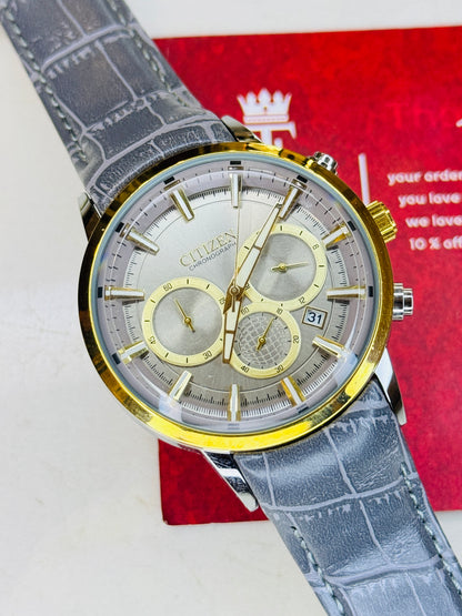 Citizen Globe Ash Grey Chronograph Watch