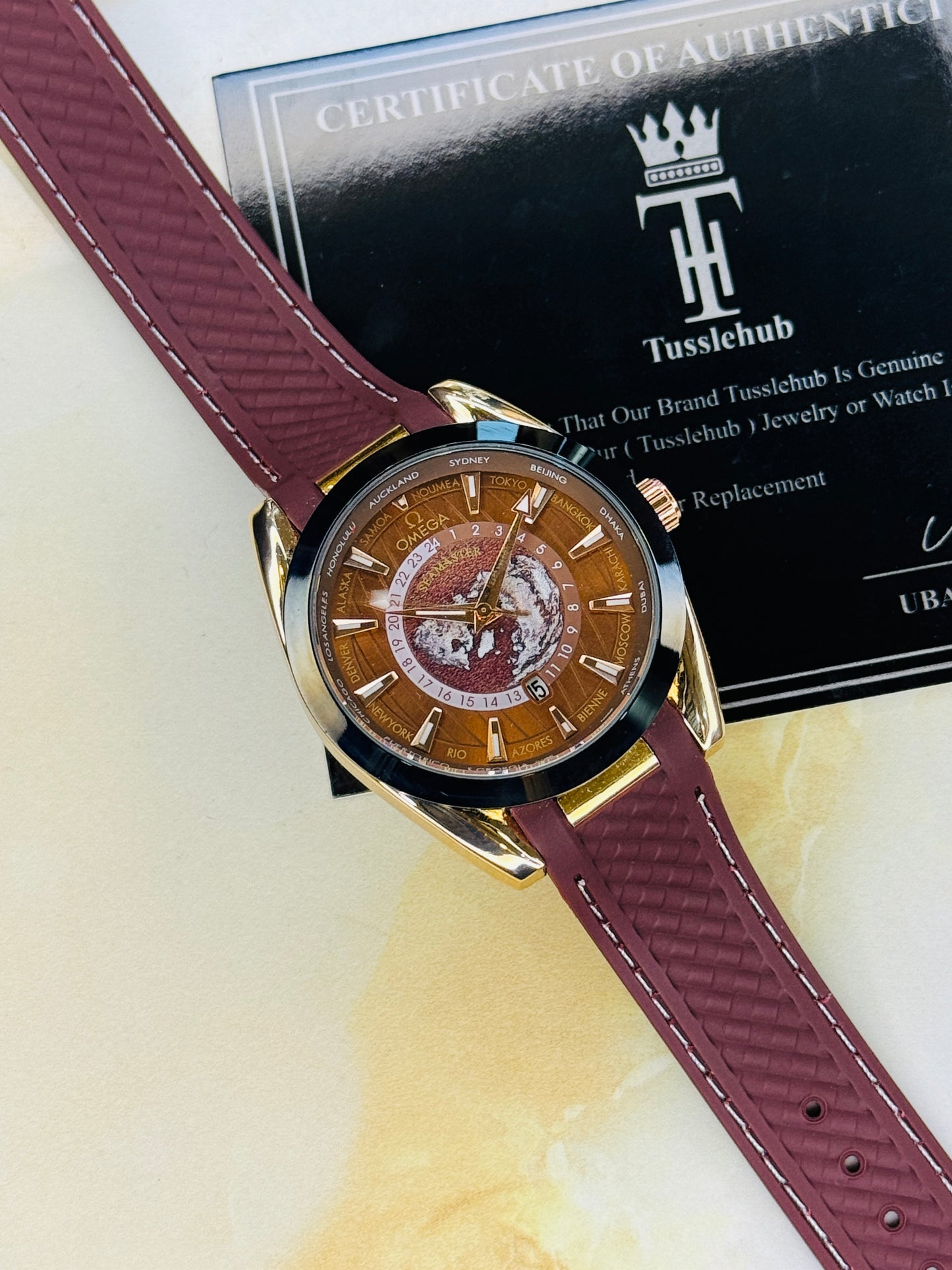 Chocolate Aqua Terra Omega Watch