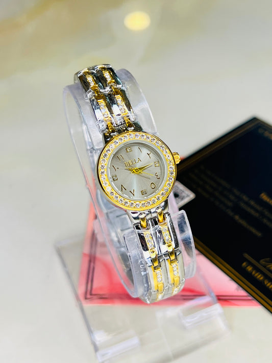 Bella Two Tone Diamond Dial Watch For Her