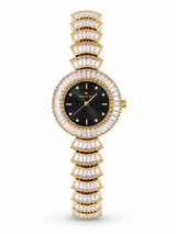 The Baguette Cascade – Art Deco Crystal Statement Watch