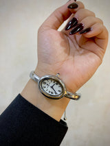 Silver Bangle Watch For Her