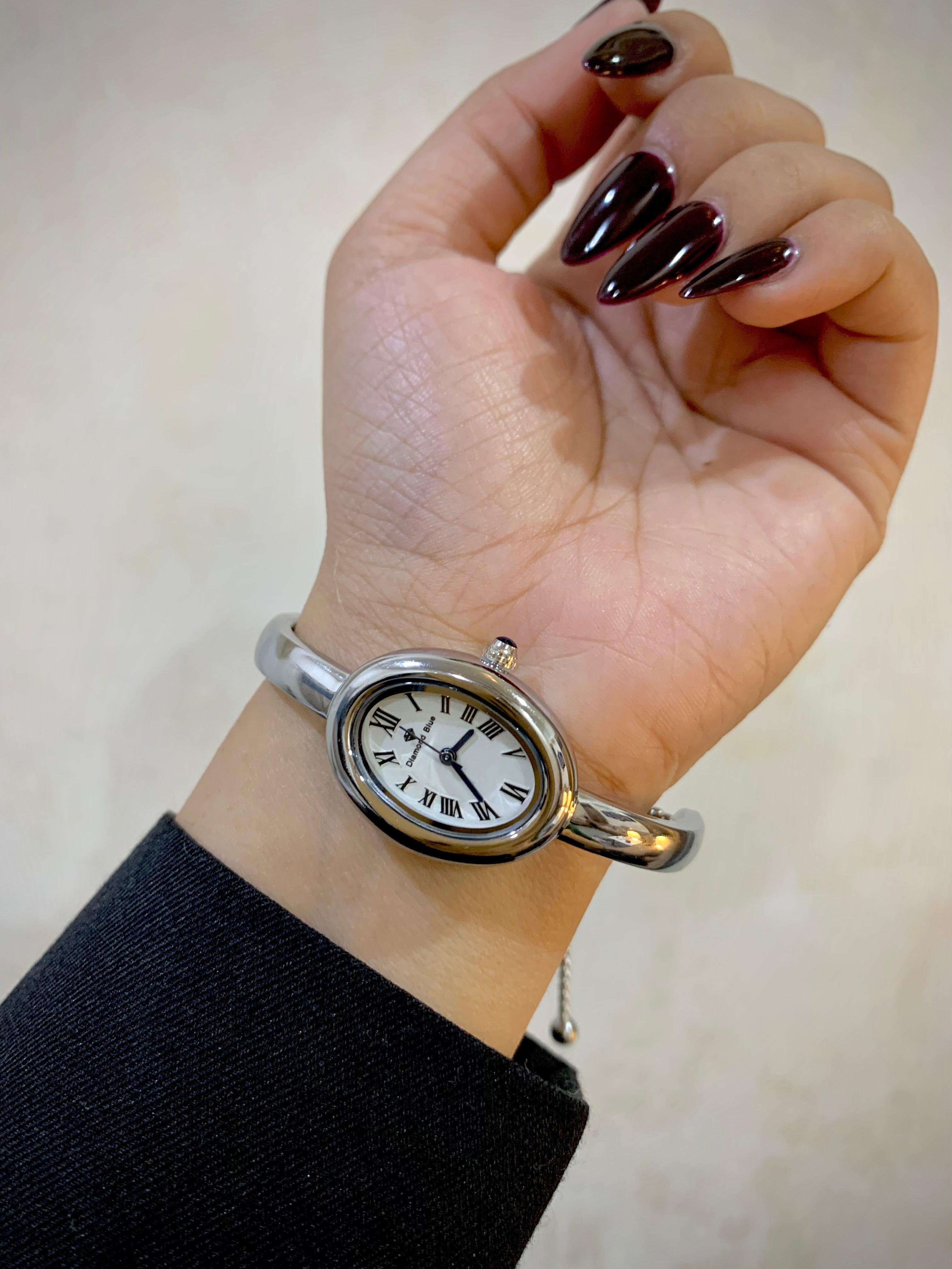 Silver Bangle Watch For Her