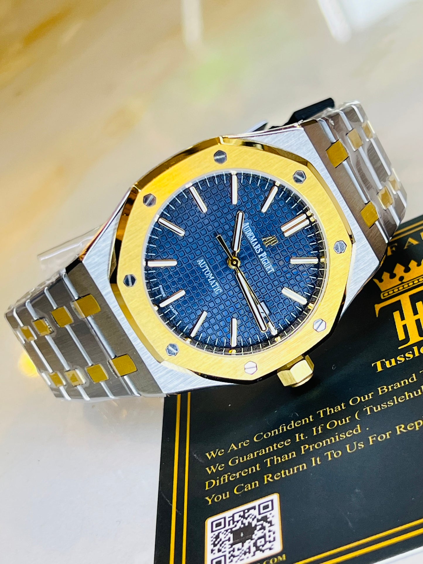 AP Two Tone Automatic Blue Dial Super Clone Watch