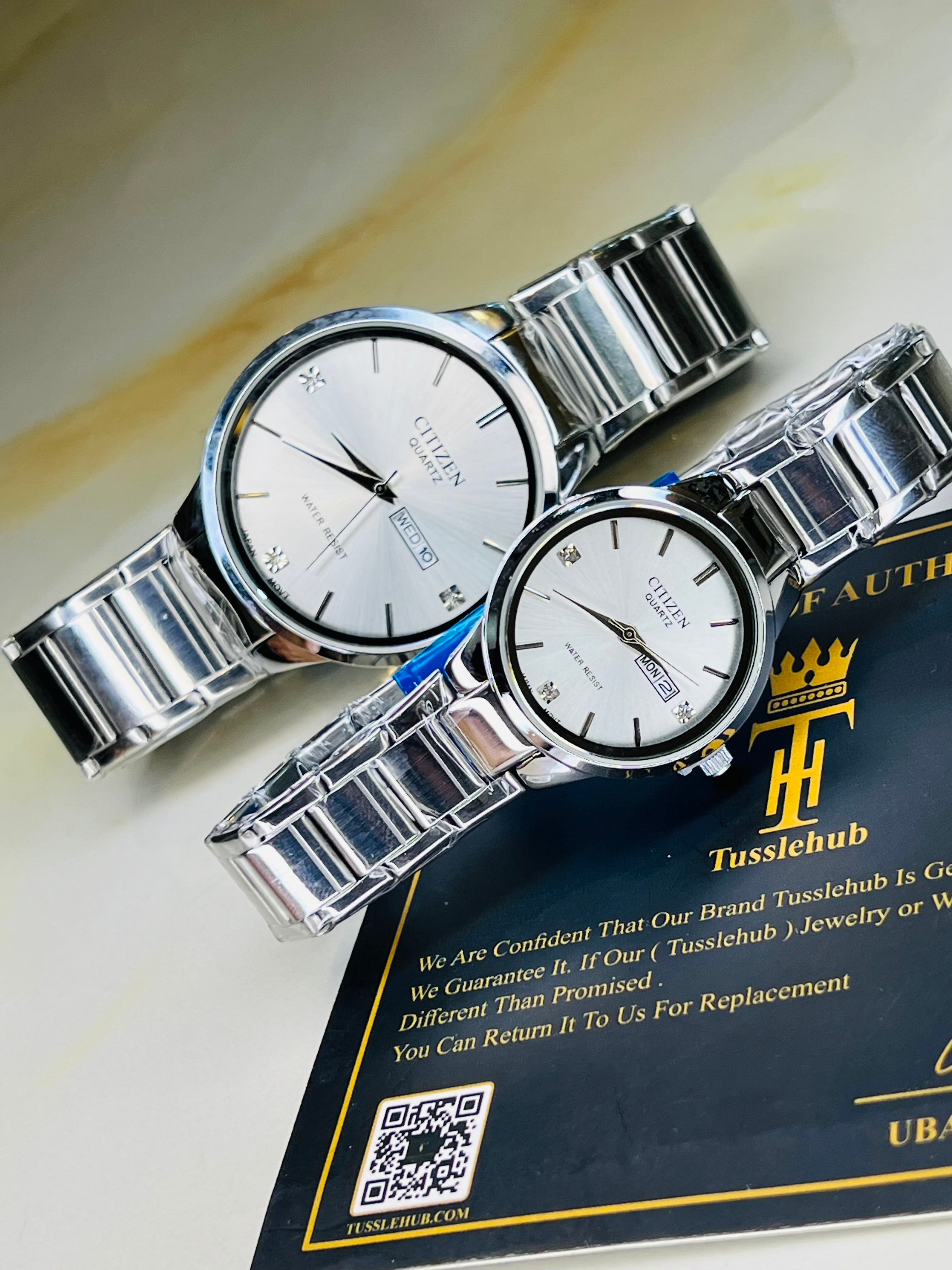 Silver White Axiom Couple Watch