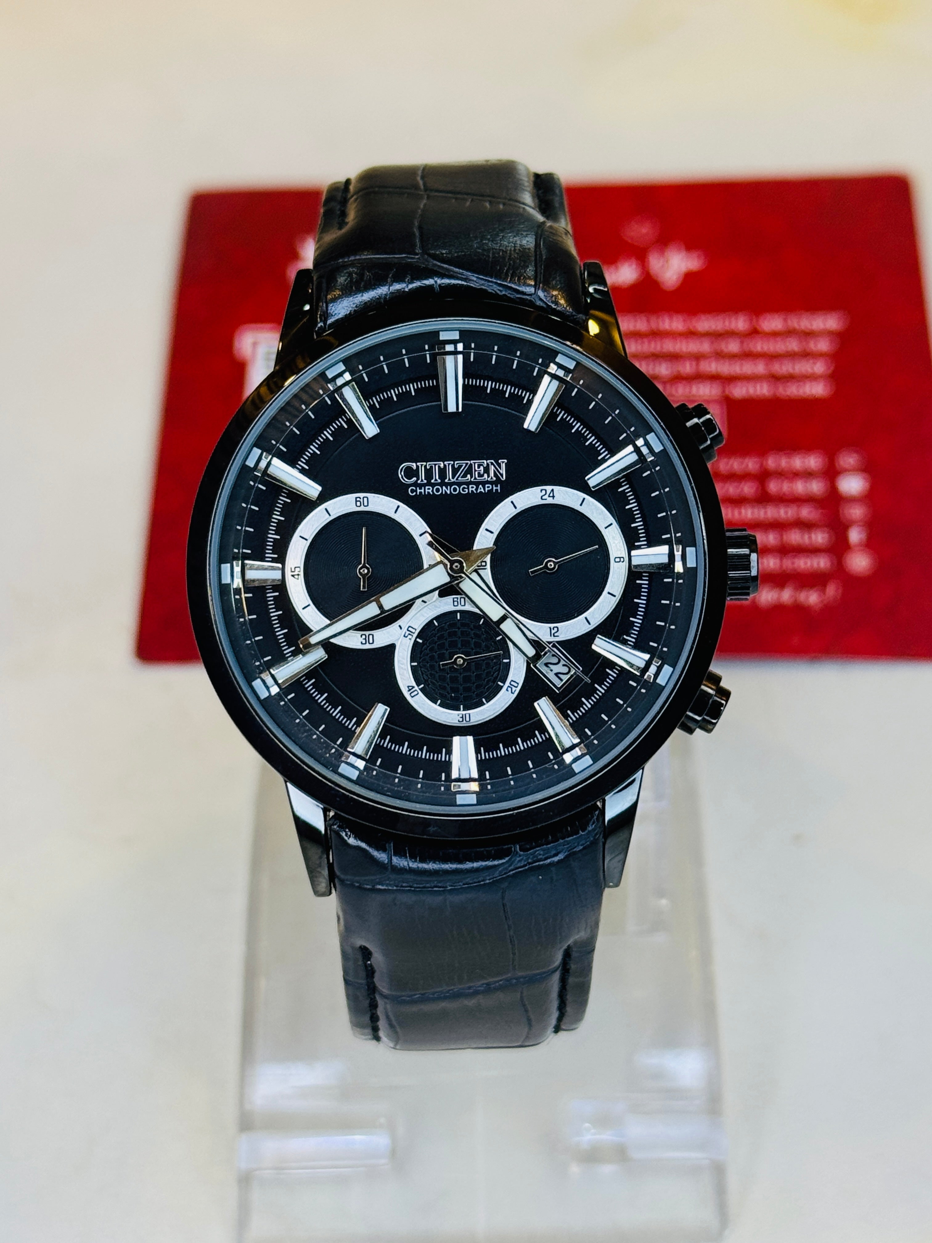 Citizen Globe All Black Chronograph Watch