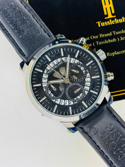 MontBlanc Black Skeleton Chronograph Watch
