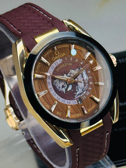 Chocolate Aqua Terra Omega Watch