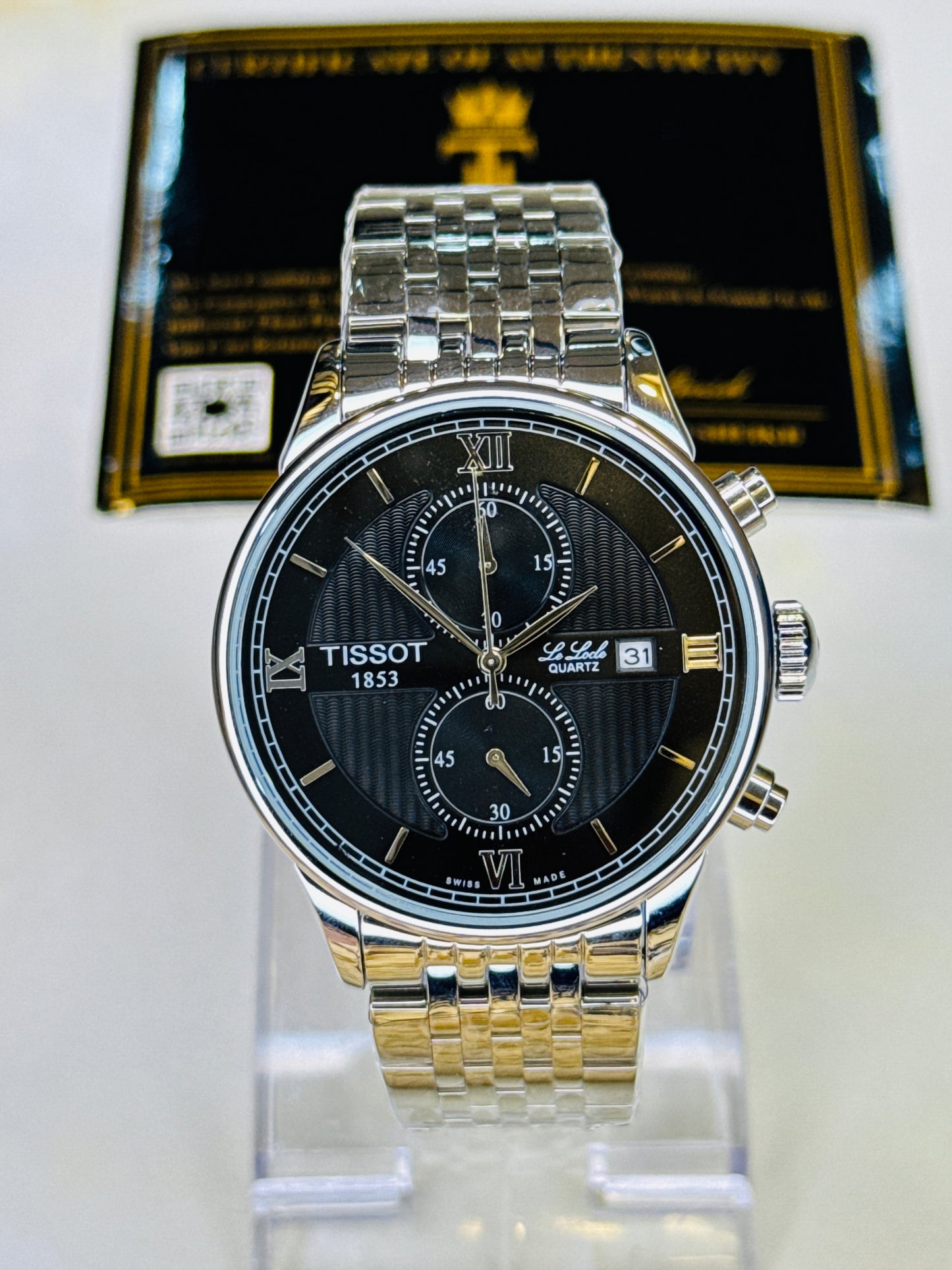 Le Lode Silver Chain Chronograph Dial Tissot Watch