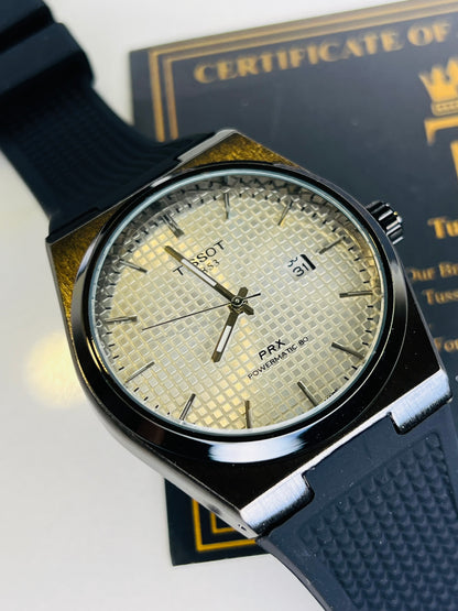 Black White PRX Silicon Strap Watch