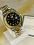 Premium Day Date Two Tone Black Dial Watch