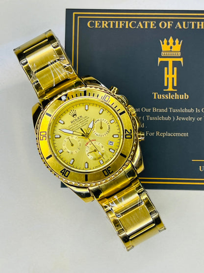 All Gold Daytona Chronograph Watch