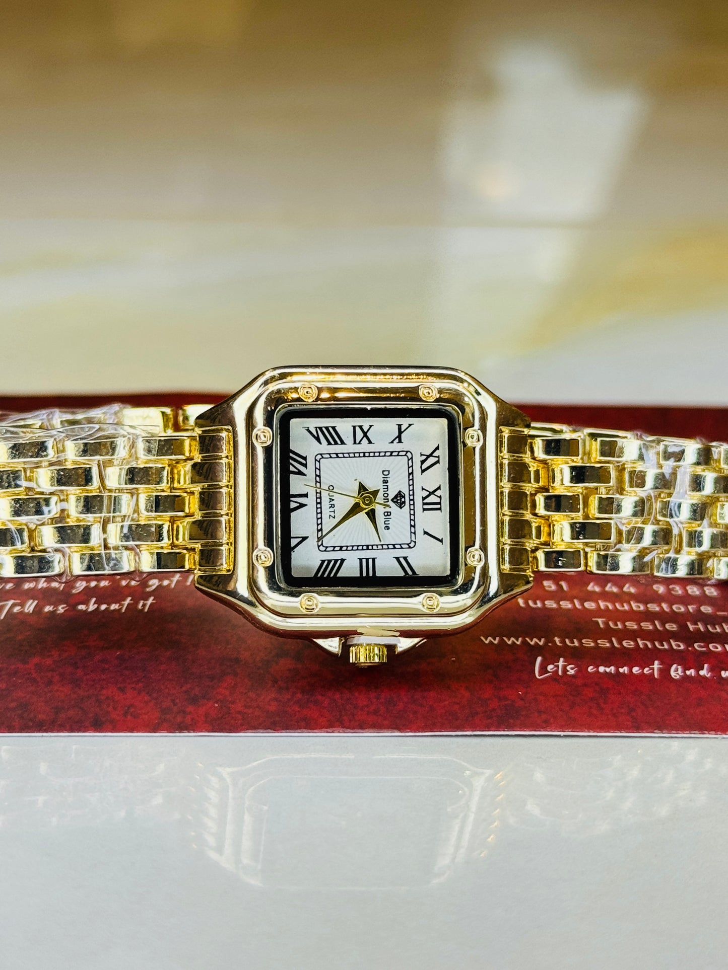 Gold White Santos Watch For Her
