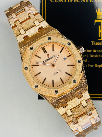 Frosted Rose Gold AP Watch