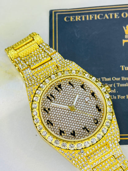 Gold Curdden Unisex Iced Out Watch