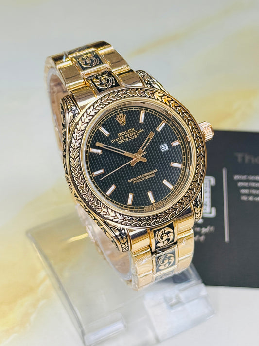 Vintage Copper Black Calligraphic Watch