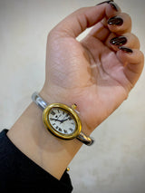 Two Tone Bangle Watch For Her