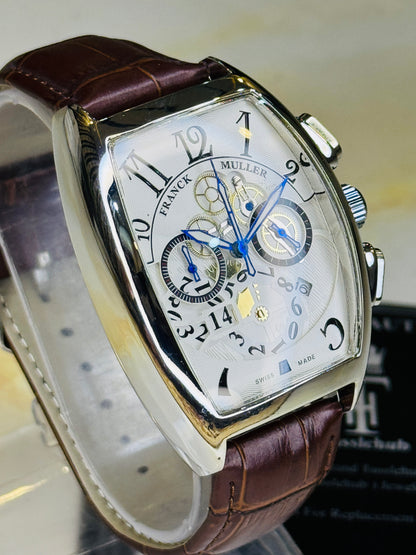 Frank Muller Brown Silver White Chronograph Dial Watch