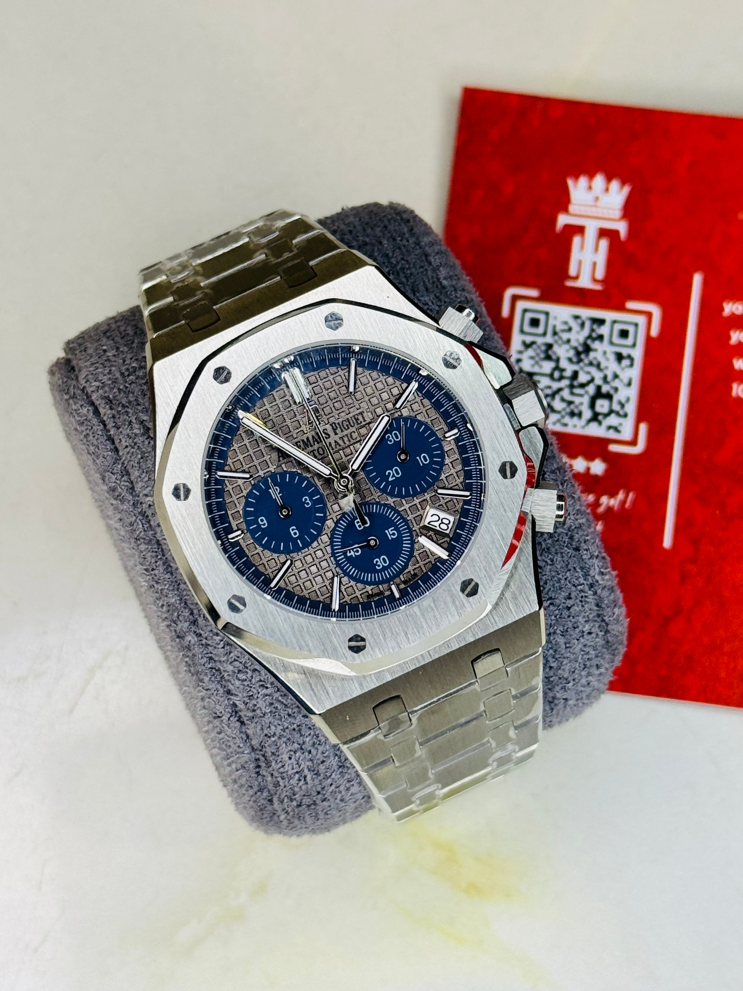 AP Super Clone Silver Twin Royal Oak Chronograph Watch