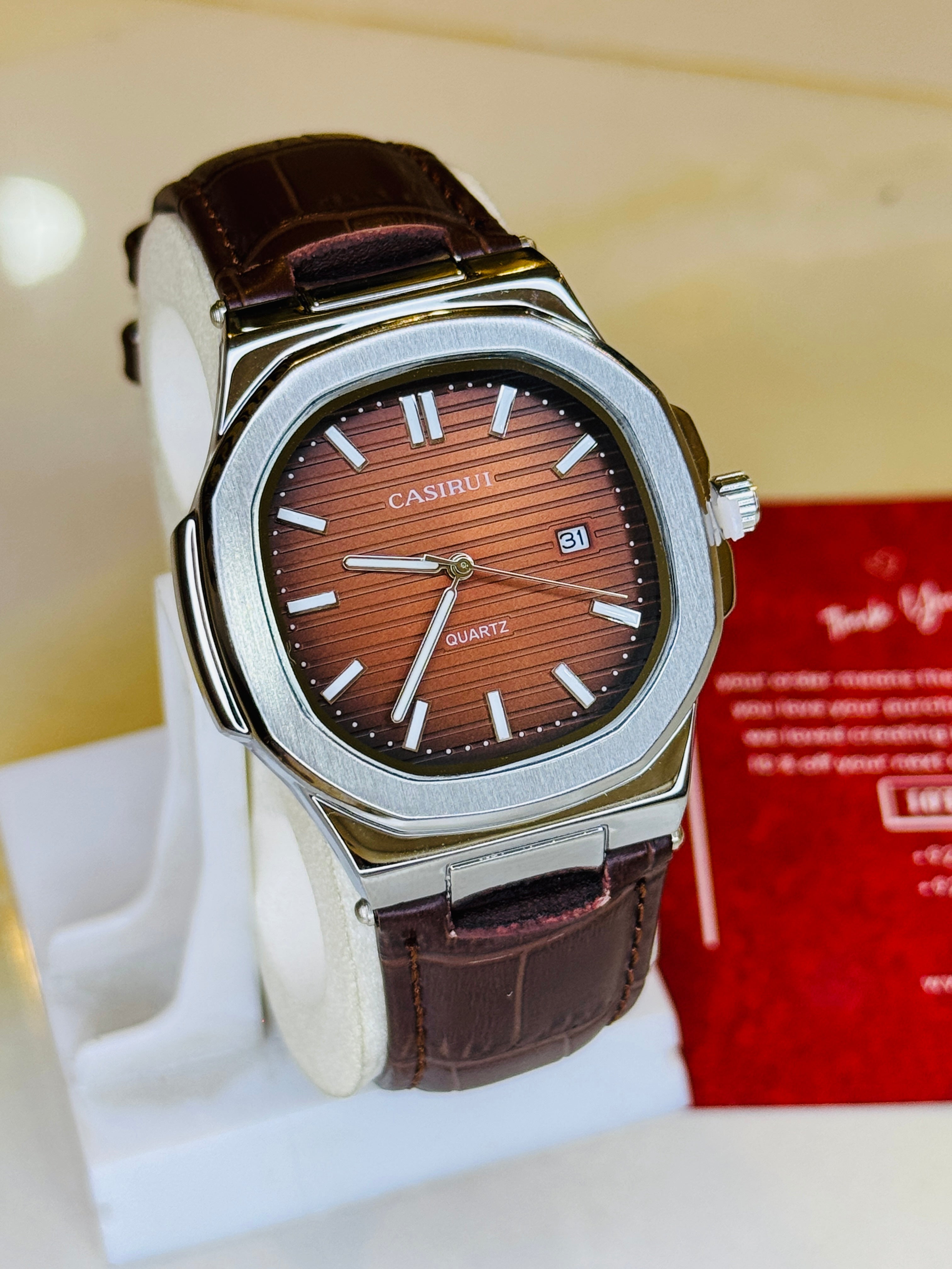 Chocolate Brown Casirui Nautilus Watch