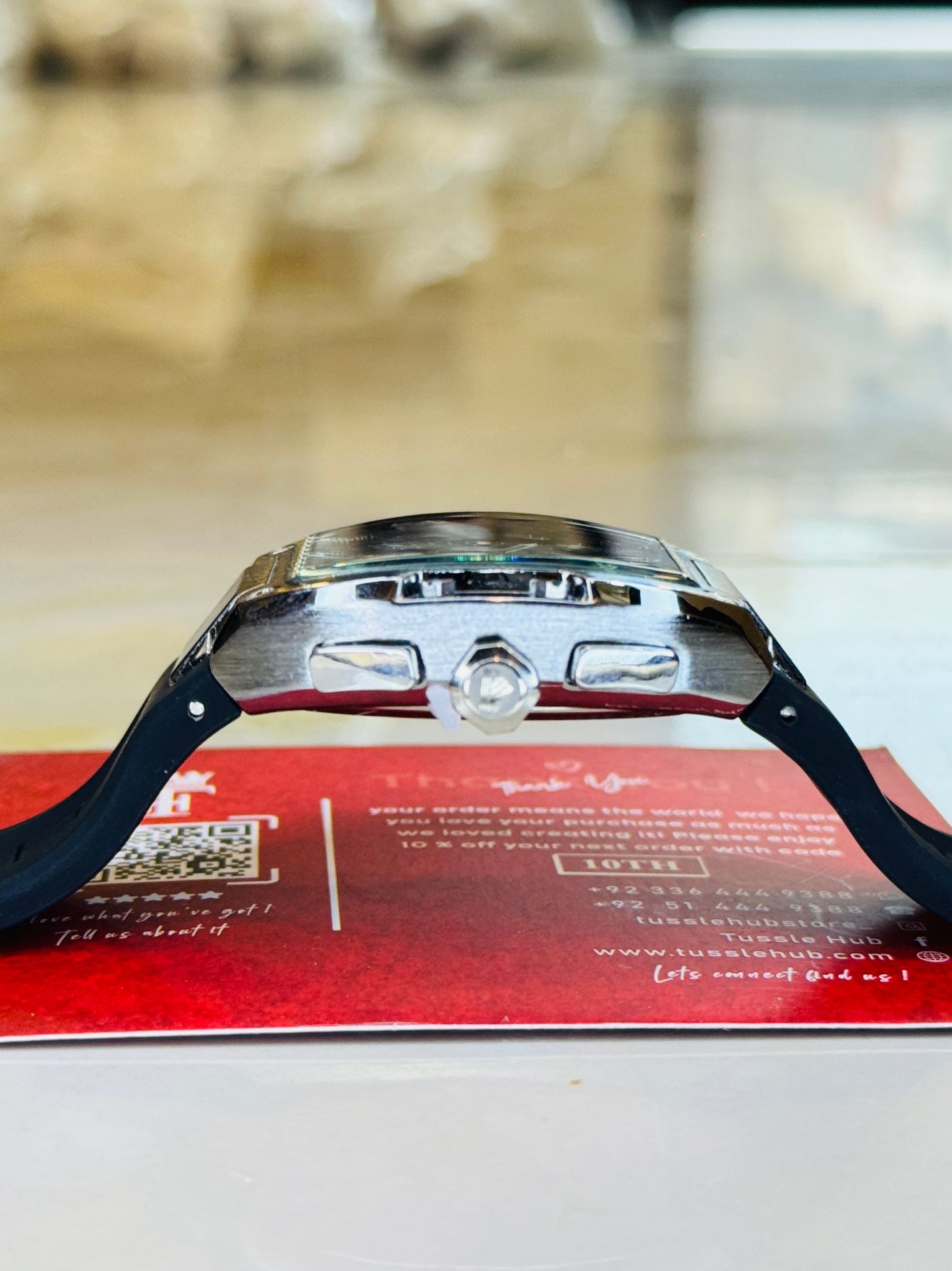 D-Ziner RM Black Silver Chronograph Watch