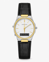 Universe Point Leather Dual Time Watch