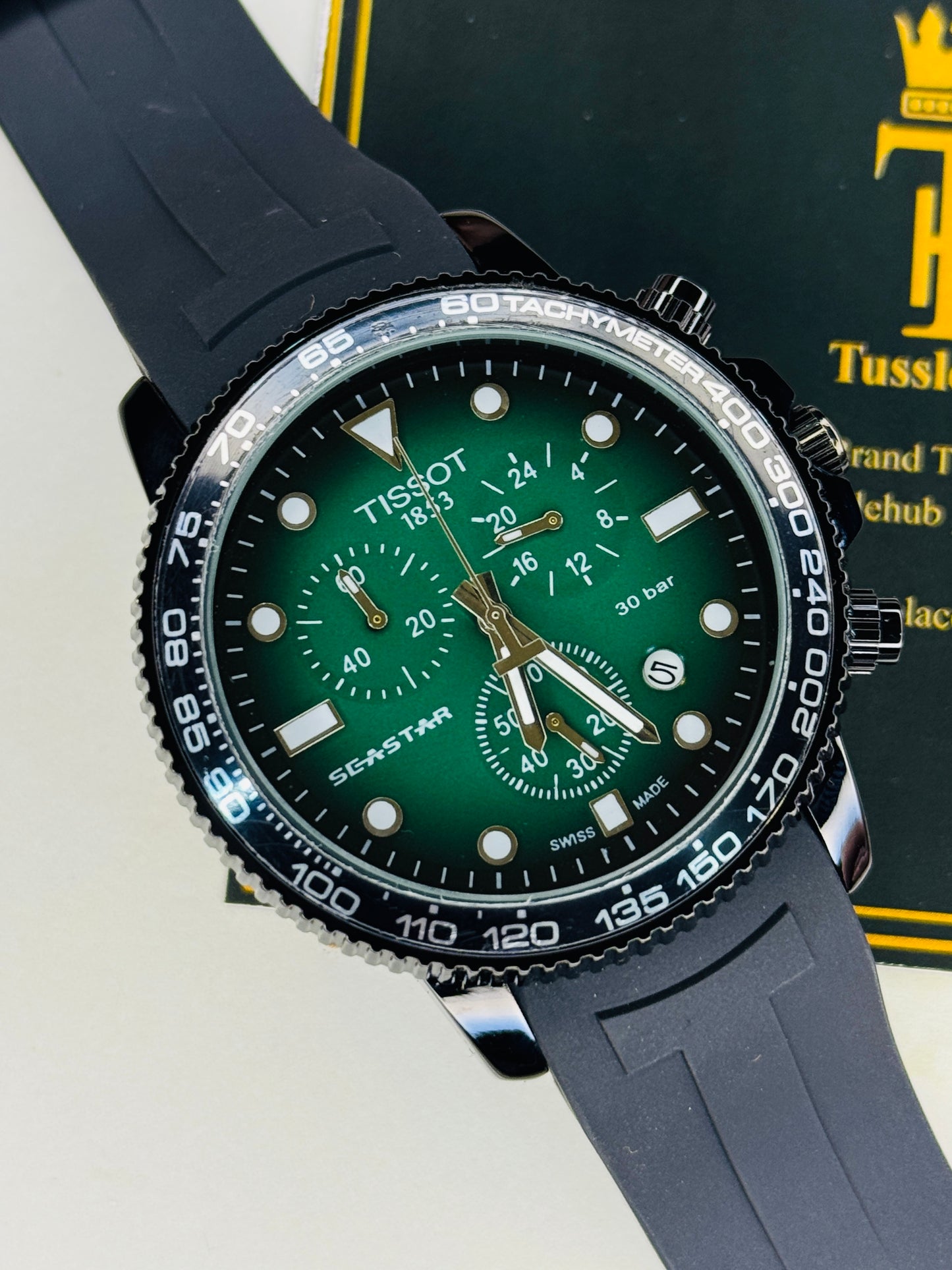 Black Emerald Tissot Sea Star Chronograph Watch
