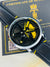 Black Yellow Leather Strapped Spinner NS Watch